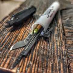 EDC Cache Markers - Hollow Sharpie with internal stash of survival supplies. Superesse Straps LLC