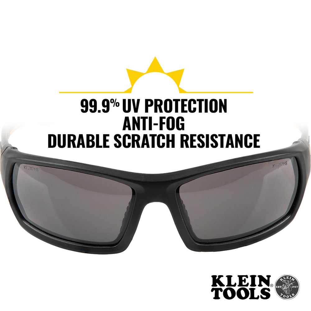 Professional Safety Glasses, Full Frame, Gray Lens