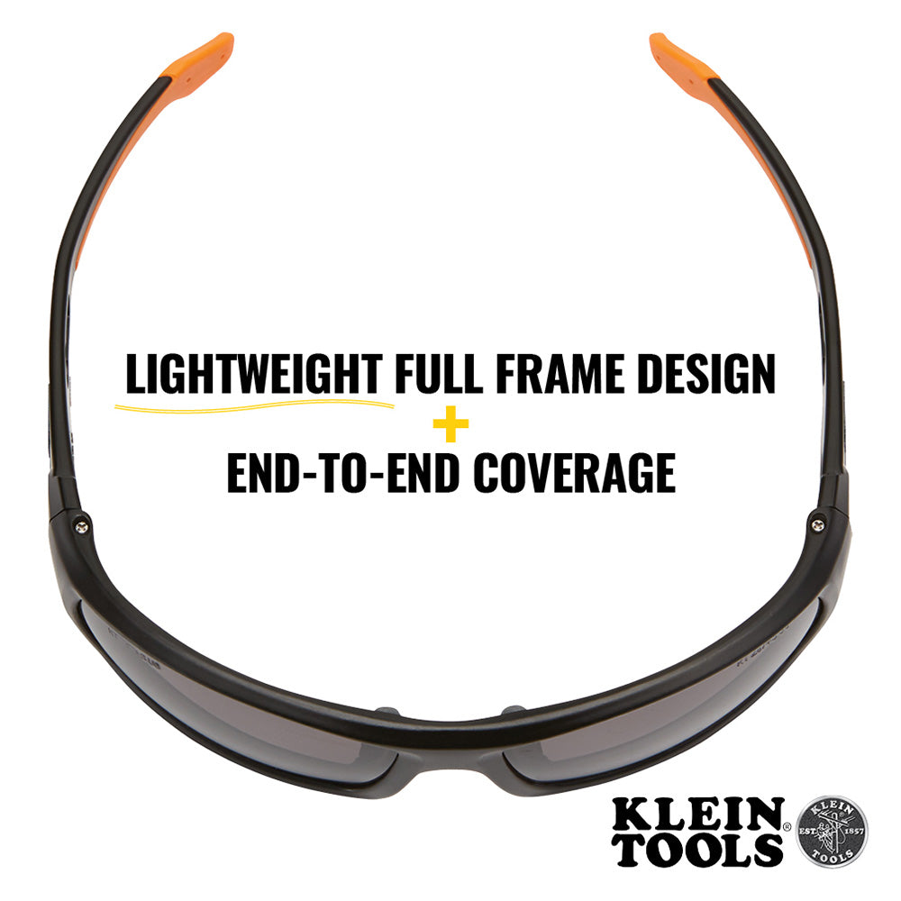 Professional Safety Glasses, Full Frame, Gray Lens