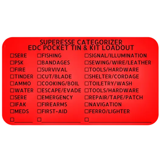 Survival Reference Decal Pack - Collection of 11 Stickers Superesse Straps LLC