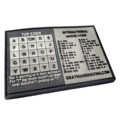Storage Pocket Patch: Morse and Tap Code Superesse Straps LLC