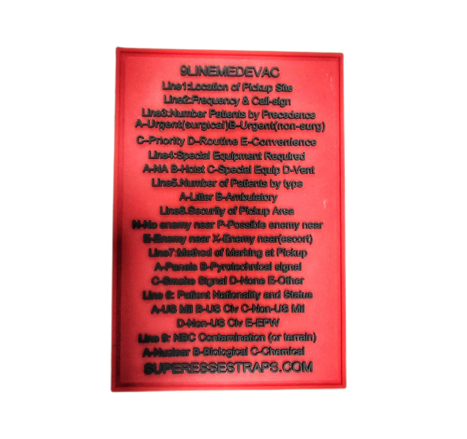 Storage Pocket Patch: Nine Line MedEvac Superesse Straps LLC