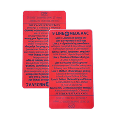 9 Line MedEvac Decal - U.S. Military Truncated Medical Evacuation Reference Sticker & CPR Superesse Straps LLC