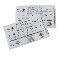 Markings and Signals Decal - Hobo Symbols, Ground to Air Signals, Search and Rescue Markings Superesse Straps LLC