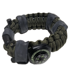 The Escape Evade Pathfinder: Military & Tactical Strap w/ SERE kit, Compass, Kevlar Saw, Cuff Key. Superesse Straps LLC