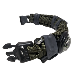 The Escape Evade Pathfinder: Military & Tactical Strap w/ SERE kit, Compass, Kevlar Saw, Cuff Key. Superesse Straps LLC