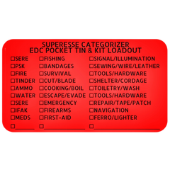 Kit Categorizer Label - 30 themed check-the-box kit identifier Superesse Straps LLC