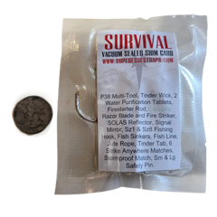 Shim Personal Survival Cards - Wallet Size Vacuum Sealed Survival Packets Superesse Straps LLC