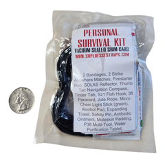 Shim Personal Survival Cards - Wallet Size Vacuum Sealed Survival Packets Superesse Straps LLC