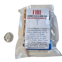 Shim Personal Survival Cards - Wallet Size Vacuum Sealed Survival Packets Superesse Straps LLC