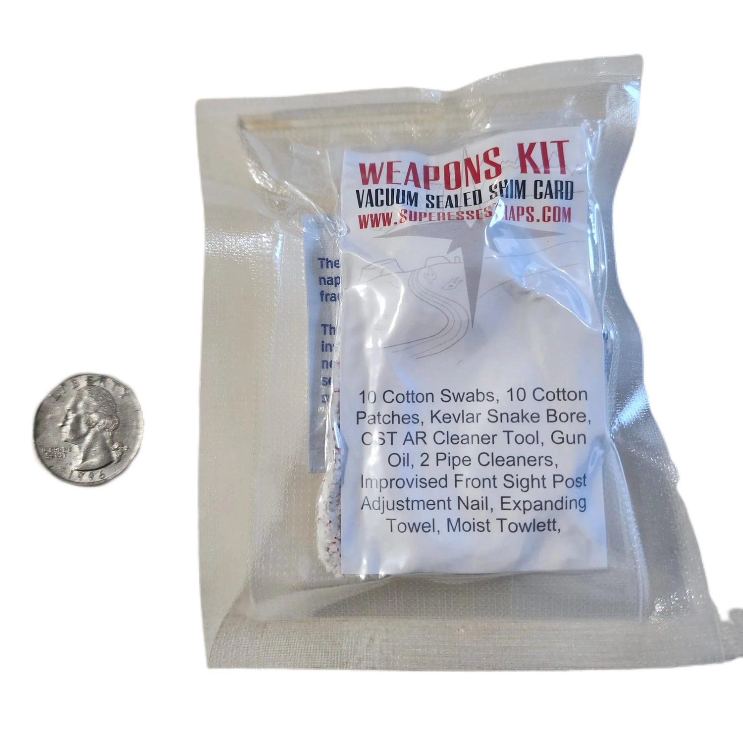 Shim Personal Survival Cards - Wallet Size Vacuum Sealed Survival Packets Superesse Straps LLC
