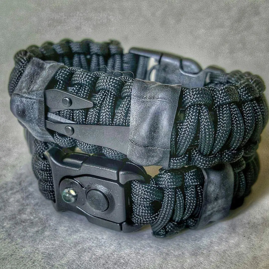 First Responder Strap - Police LEO backup duty gear w/ light, cuff key, seatbelt cutter, compass. Superesse Straps LLC