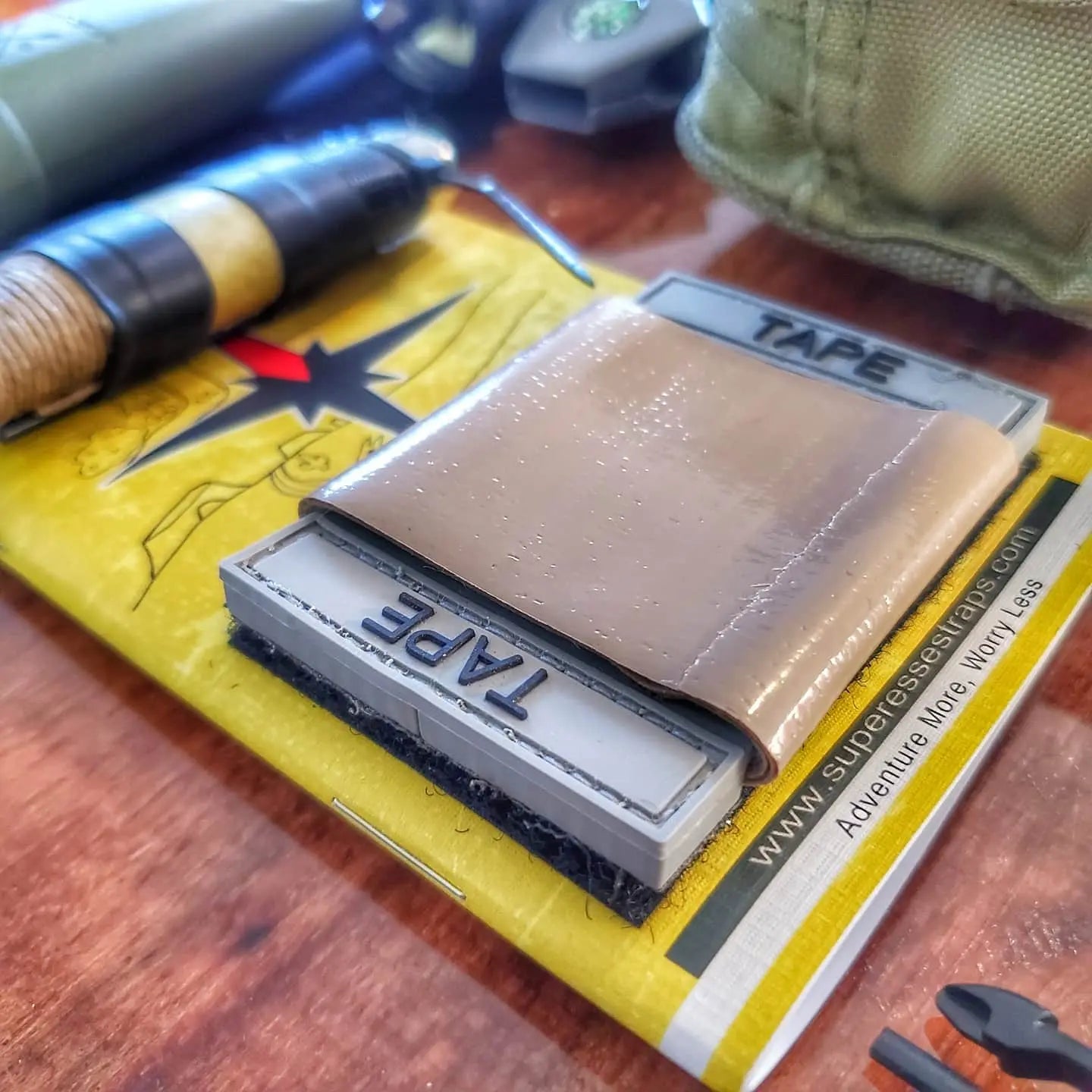 Duct Tape Dispenser Patch - EDC Duct Tape or Cordage on a Spool Morale Patch Superesse Straps LLC