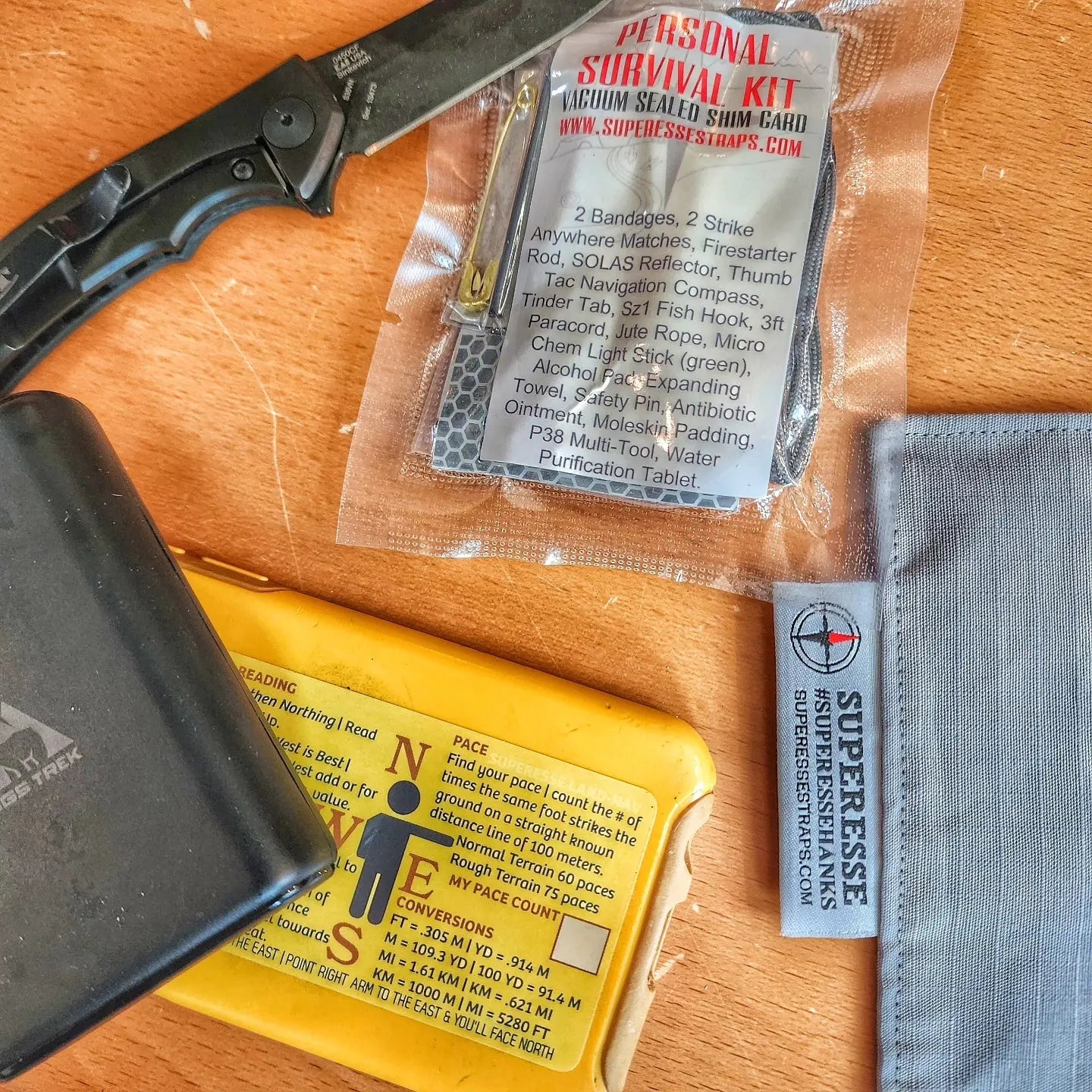 Land Nav Decal - Map Reading, Conversions, Pace Count, & Travel Tips Superesse Straps LLC