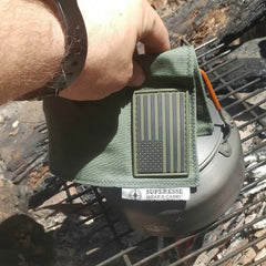 Tactical Tissue: Morale Patch compatible Ripstop stitched hank with covert storage pocket. Superesse Straps LLC