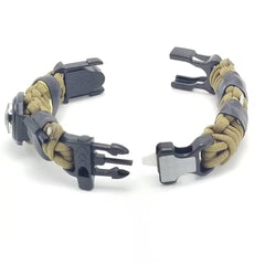 EDC Prepper - Paracord Bracelet Urban Tool Kit Equipped w/ LED Light, fire starter, blade, compass. Superesse Straps LLC