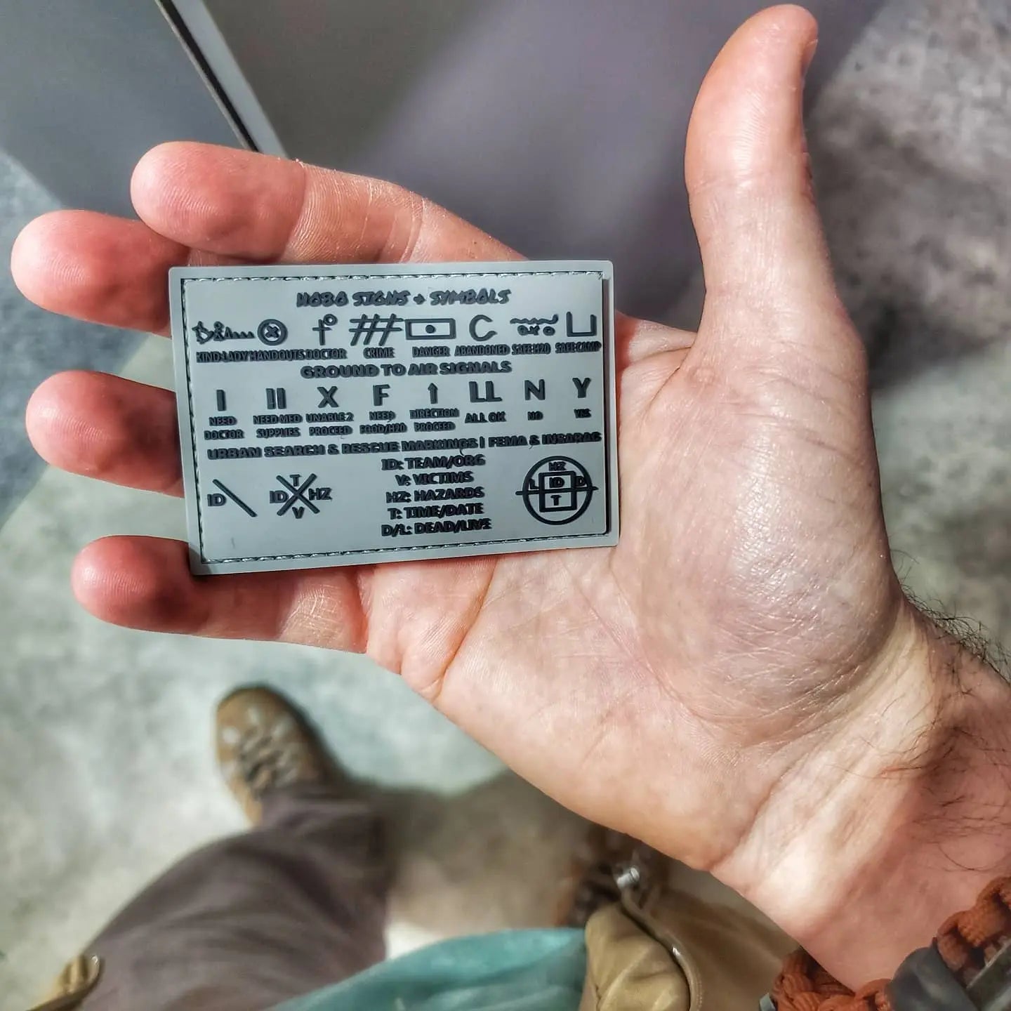 Storage Pocket Patch: Hobo Symbols, Ground to Air Signals, Search and Rescue Markings Superesse Straps LLC