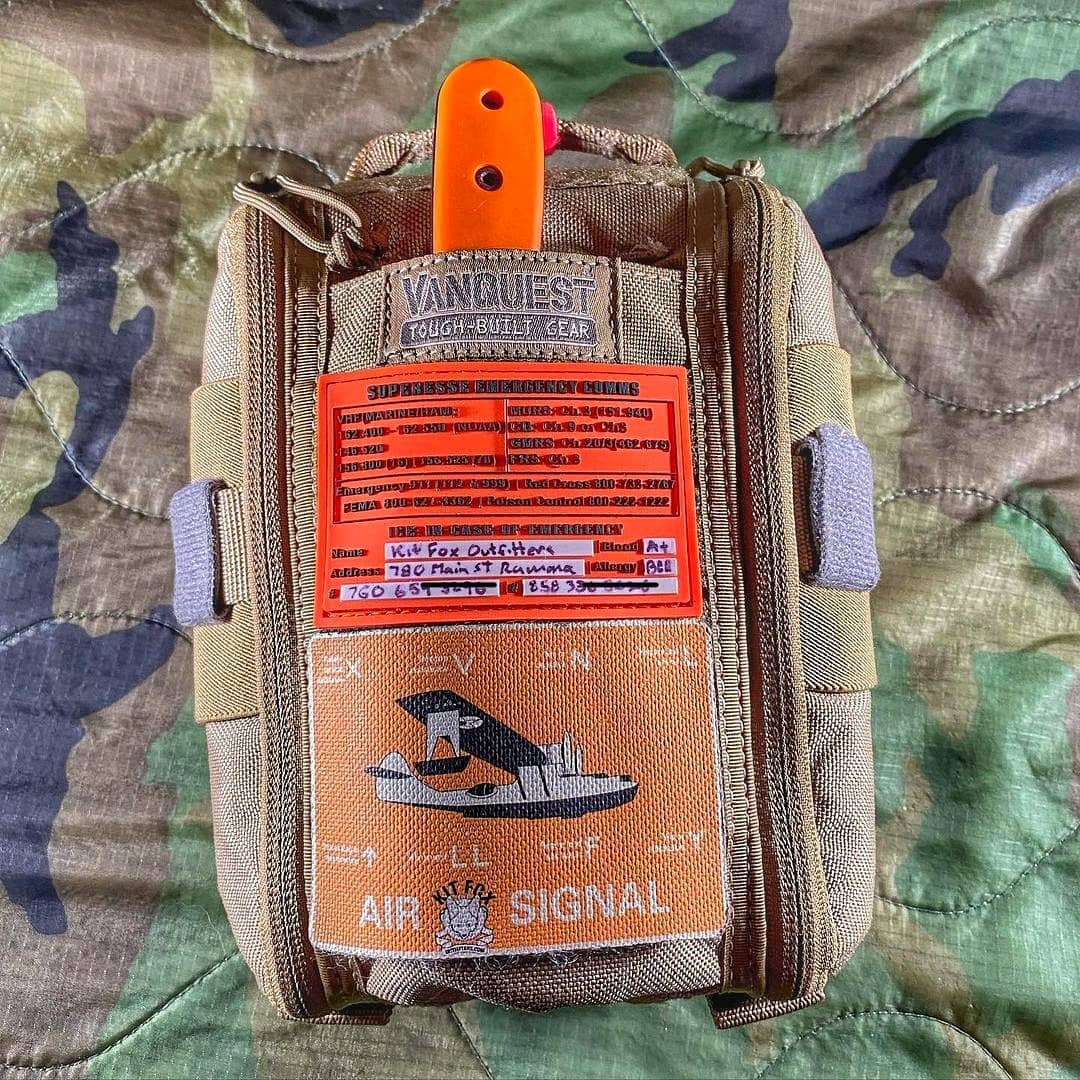 Storage Pocket Patch:  Emergency Comms with Radio Frequency/Channel and Telephone Contact Numbers, ICE Card Superesse Straps LLC