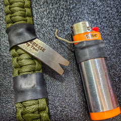 Urban Carry Strap - EDC Bracelet with Pry Bar, Firestarter, Kevlar Saw and Cuff Key or LED Flashlight. Superesse Straps LLC