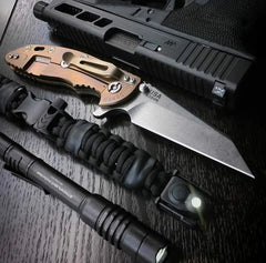 EDC Prepper - Paracord Bracelet Urban Tool Kit Equipped w/ LED Light, fire starter, blade, compass. Superesse Straps LLC