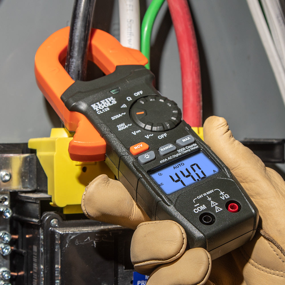 Klein Digital Clamp Meter, AC Auto-Ranging 400 Amp