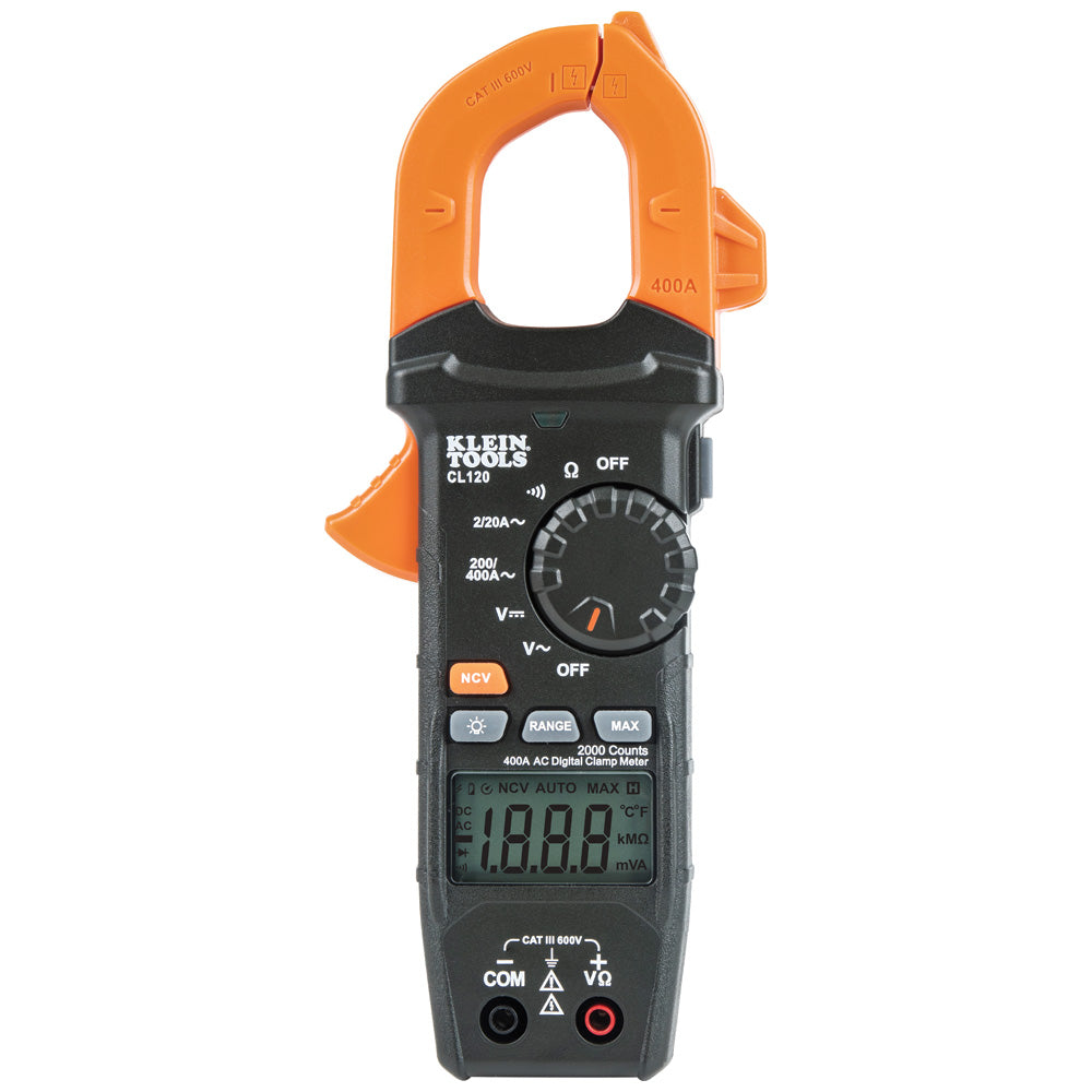 Klein Digital Clamp Meter, AC Auto-Ranging 400 Amp