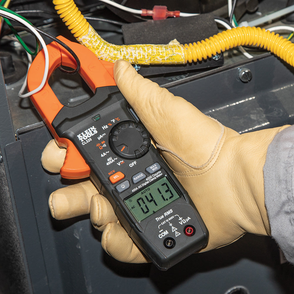 Klein HVAC Digital Clamp Meter, AC Auto-Ranging 400 Amp