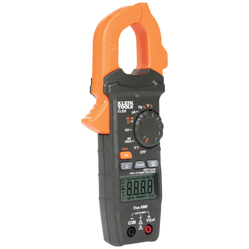 Klein HVAC Digital Clamp Meter, AC Auto-Ranging 400 Amp