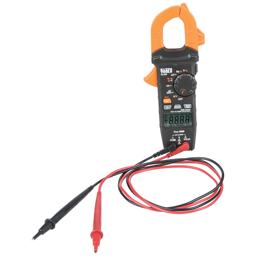 Klein HVAC Digital Clamp Meter, AC Auto-Ranging 400 Amp