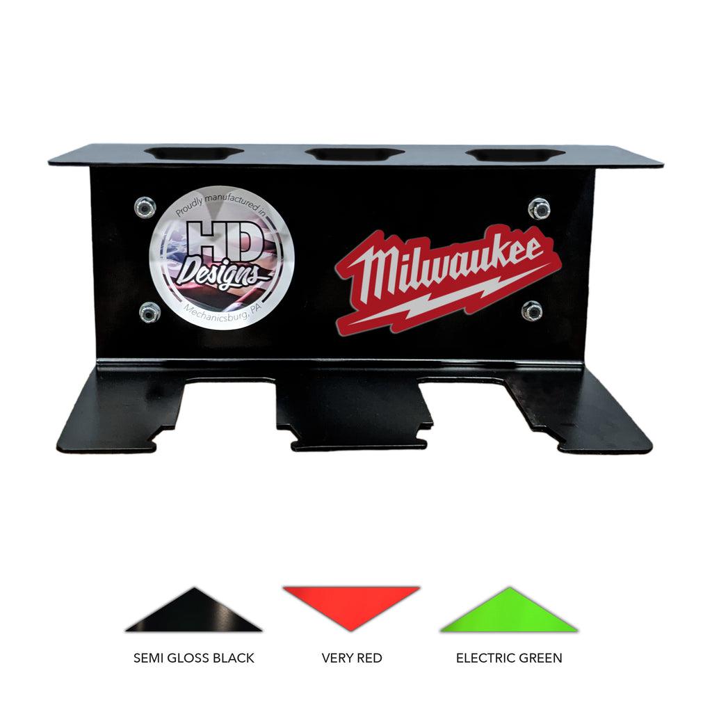 HD Designs Magnetic Battery Rack for Milwaukee M12 and M18
