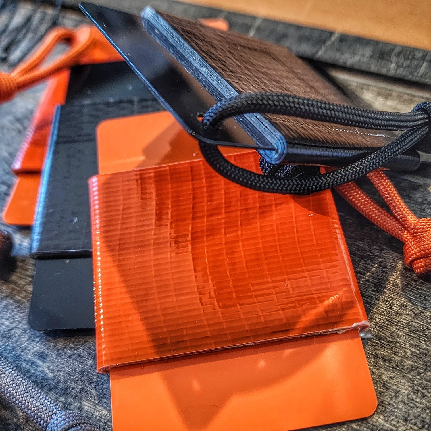 Tape Card - Duct Tape wrapped Credit Card w/ Paracord Lanyard Superesse Straps LLC