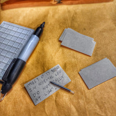 Note Patch Kit: Writable PVC surface for field notetaking with illuminated memo graph. Superesse Straps LLC