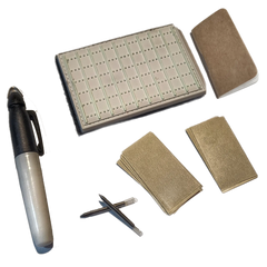Note Patch Kit: Writable PVC surface for field notetaking with illuminated memo graph. Superesse Straps LLC