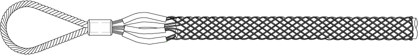 Slingco ST Single Eye Double Weave Galvanized Pulling Grip