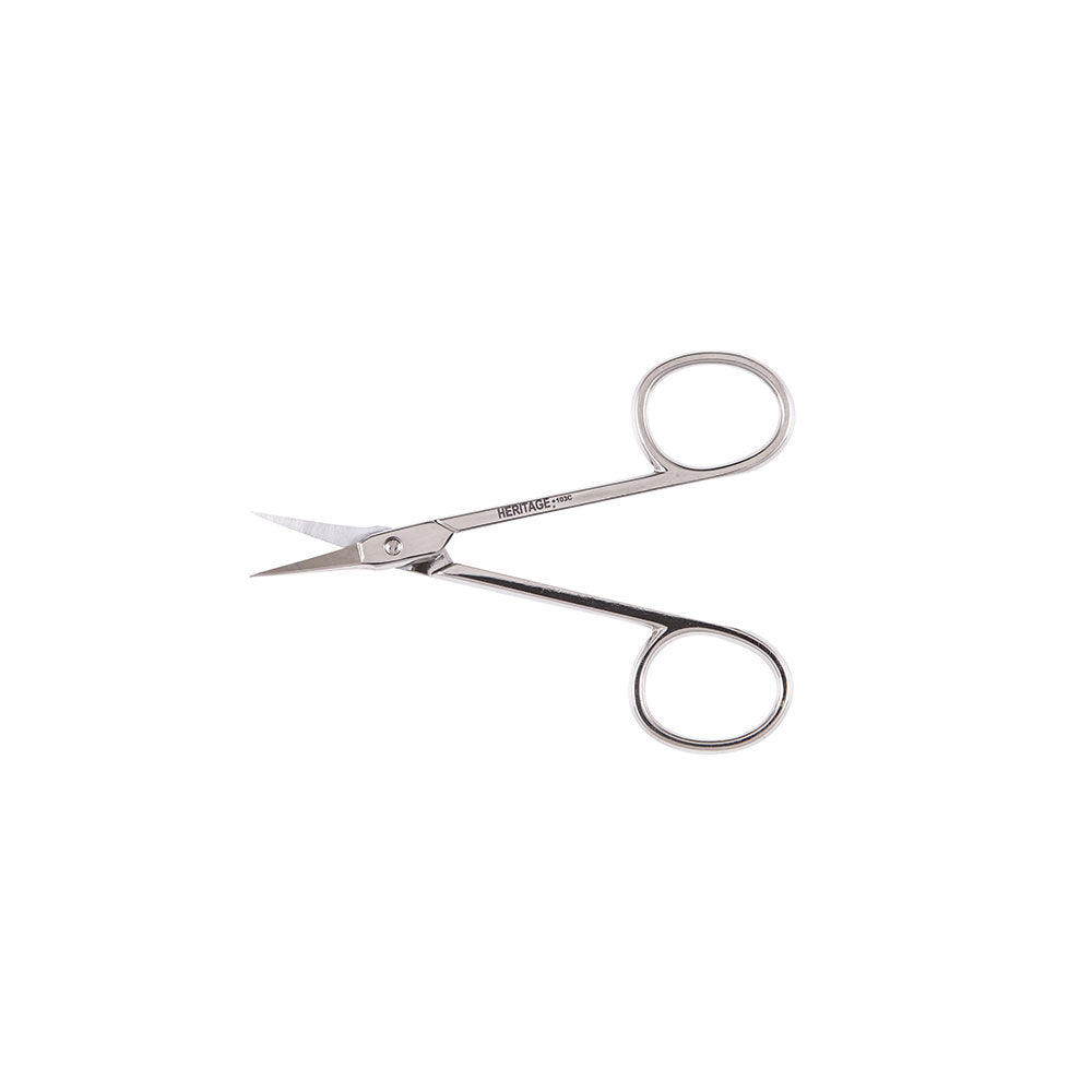 Klein Embroidery Scissor, Fine Point. Curved Blade