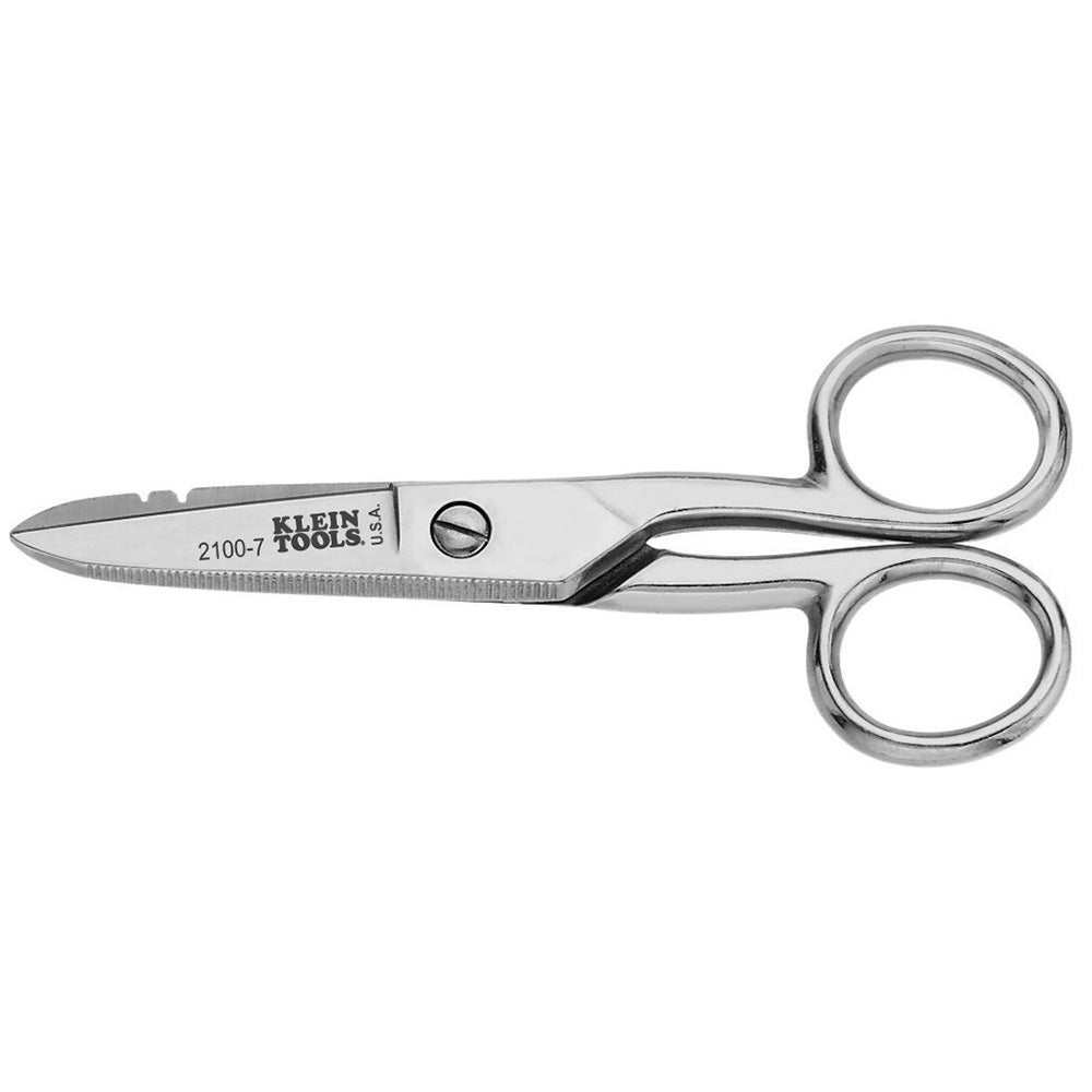 Klein Electrician's Scissors, Nickel Plated