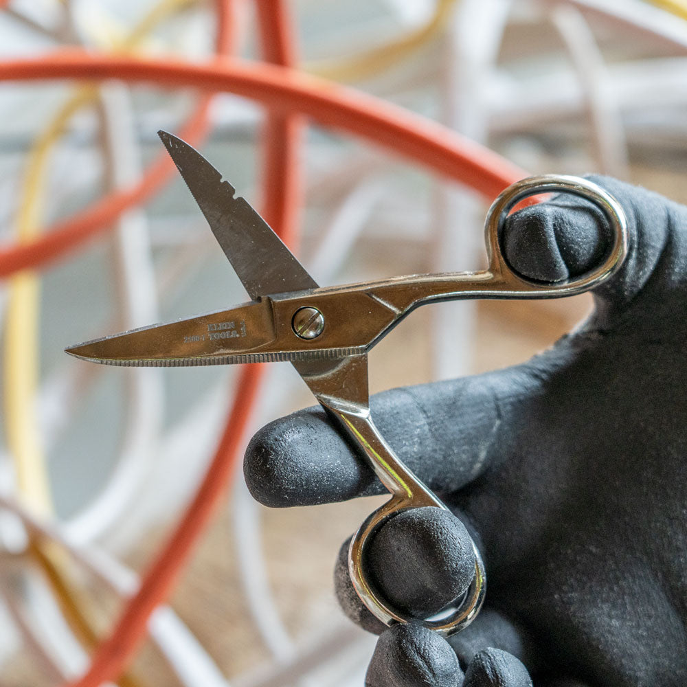 Klein Electrician's Scissors, Nickel Plated