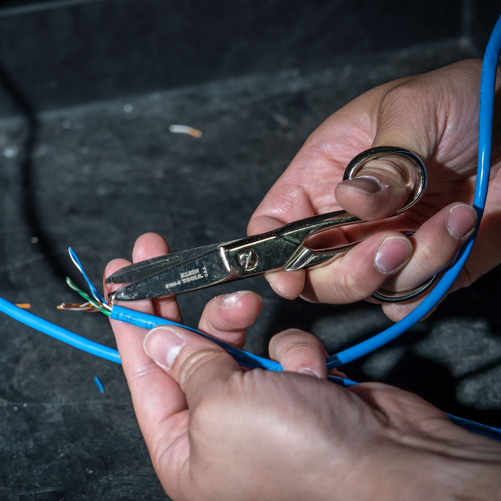 Klein Electrician's Scissors, Nickel Plated