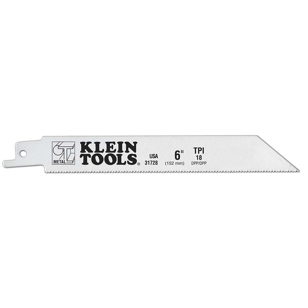 Reciprocating Saw Blades, 18 TPI, 6-Inch, 5-Pack