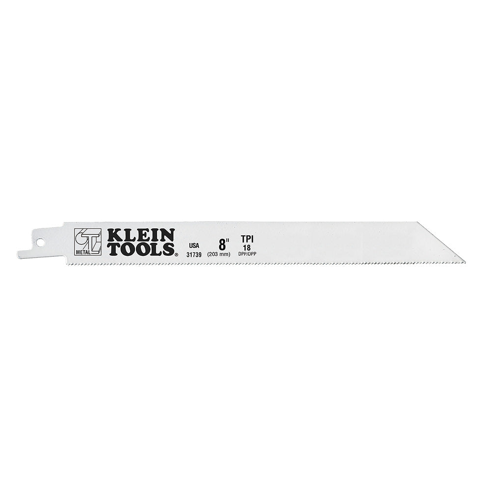 Klein Reciprocating Saw Blades, 18 TPI, 8-Inch, 5-Pack