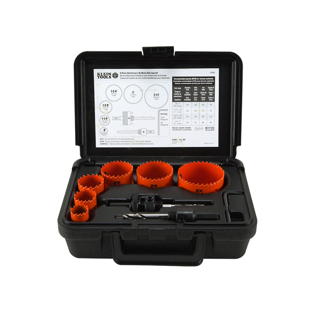 Klein Bi-Metal Hole Saw Kit, 8-Piece