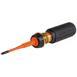 Klein Flip-Blade Insulated Screwdriver, 2-in1, Ph Bit #1, Sl Bit 3/16-Inch