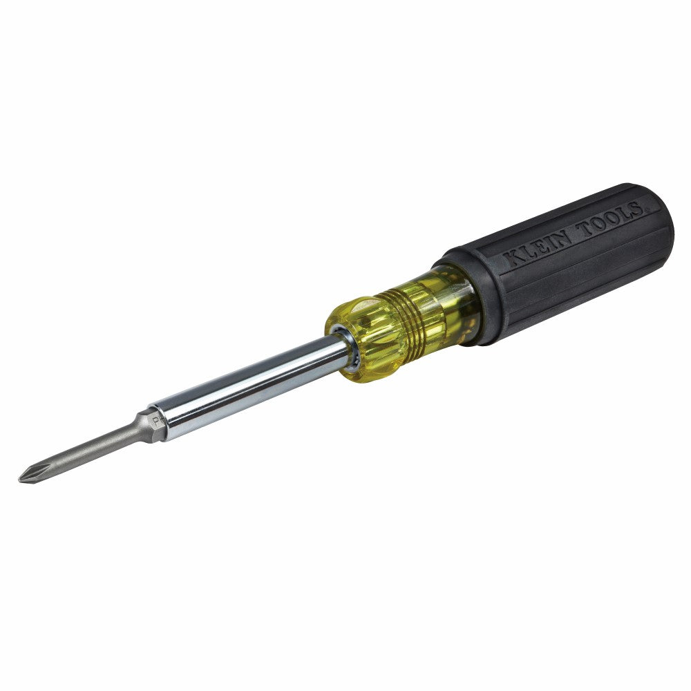 Klein Multi-Bit Screwdriver / Nut Driver, 6-in-1, Extended Reach, Ph, Sl