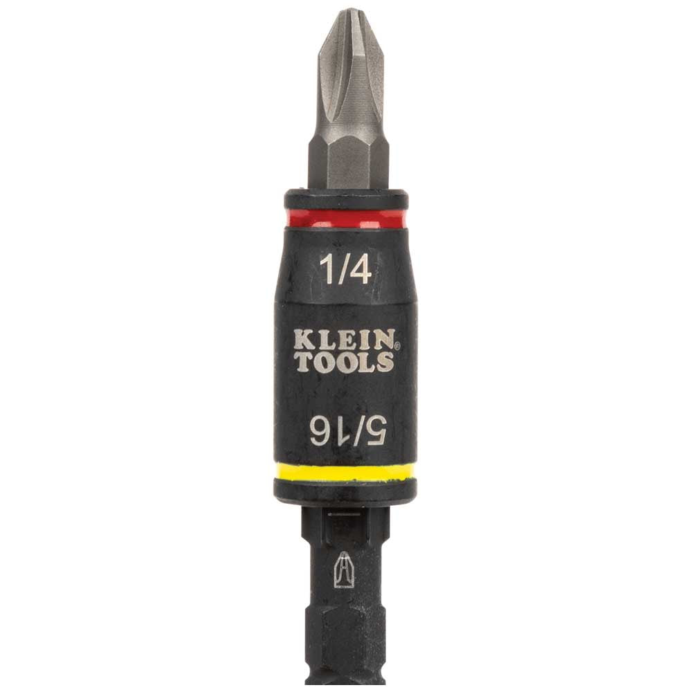 Klein 3-in-1 Impact Flip Socket, 1/4-Inch, 5/16-Inch, 5-Inch Length