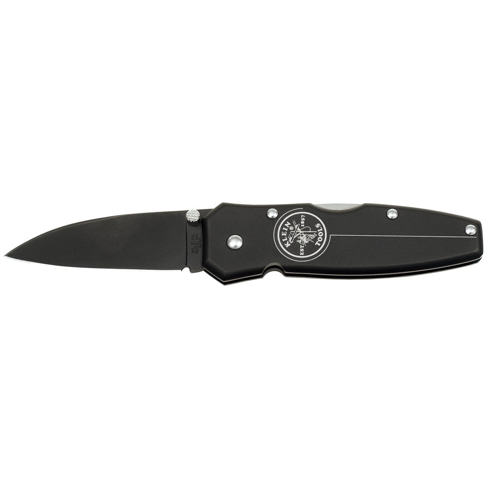 Black Lightweight Lockback Knife 2-1/4-Inch Drop Point Blade