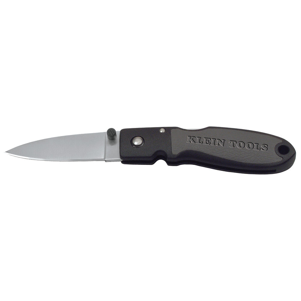 Lightweight Lockback Knife, 2-3/8-Inch Drop Point Blade, Black Handle