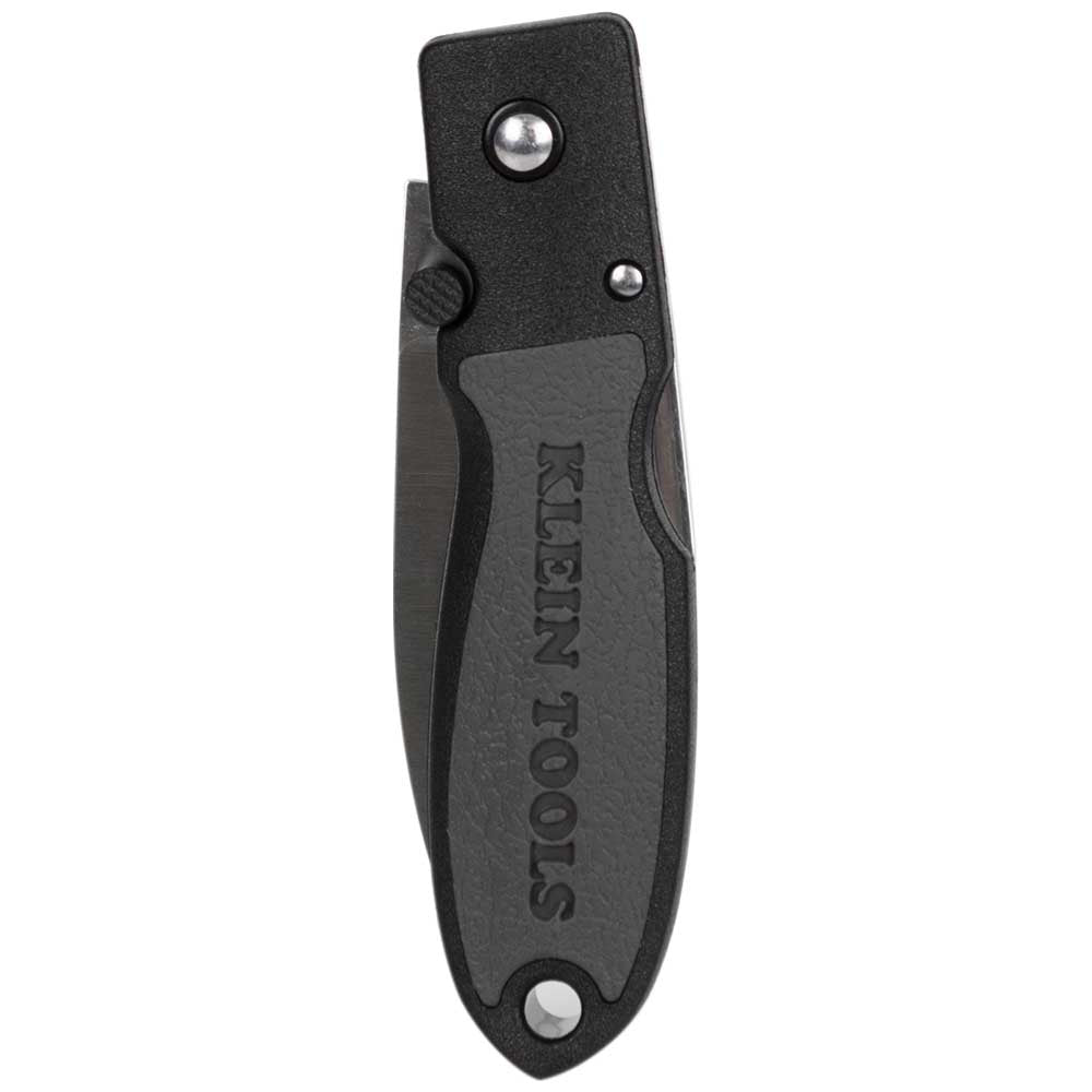 Klein Lightweight Lockback Knife, 2-3/8-Inch Drop Point Blade, Black Handle