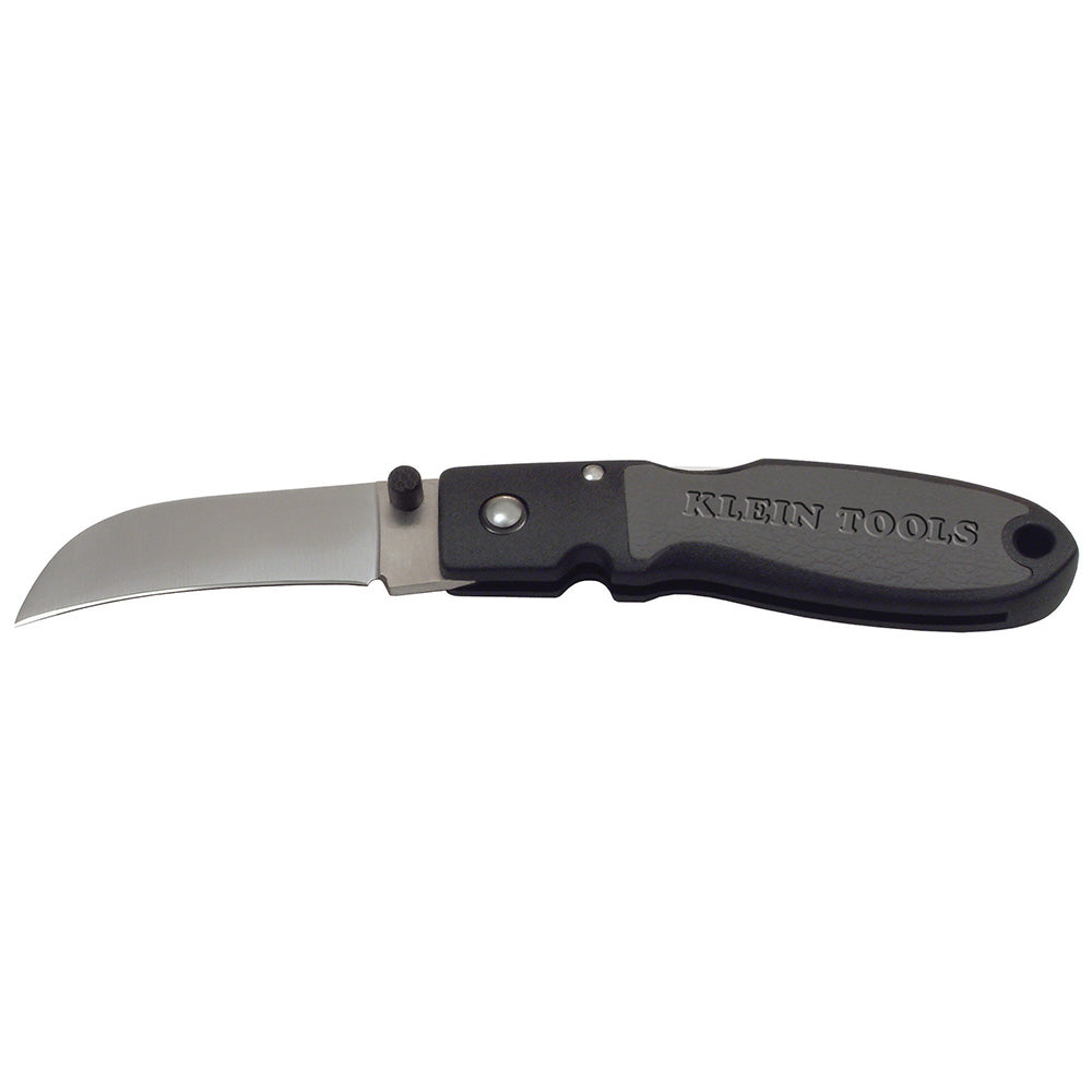 Klein Lightweight Lockback Knife 2-1/2-Inch Sheepfoot Blade, Black Handle