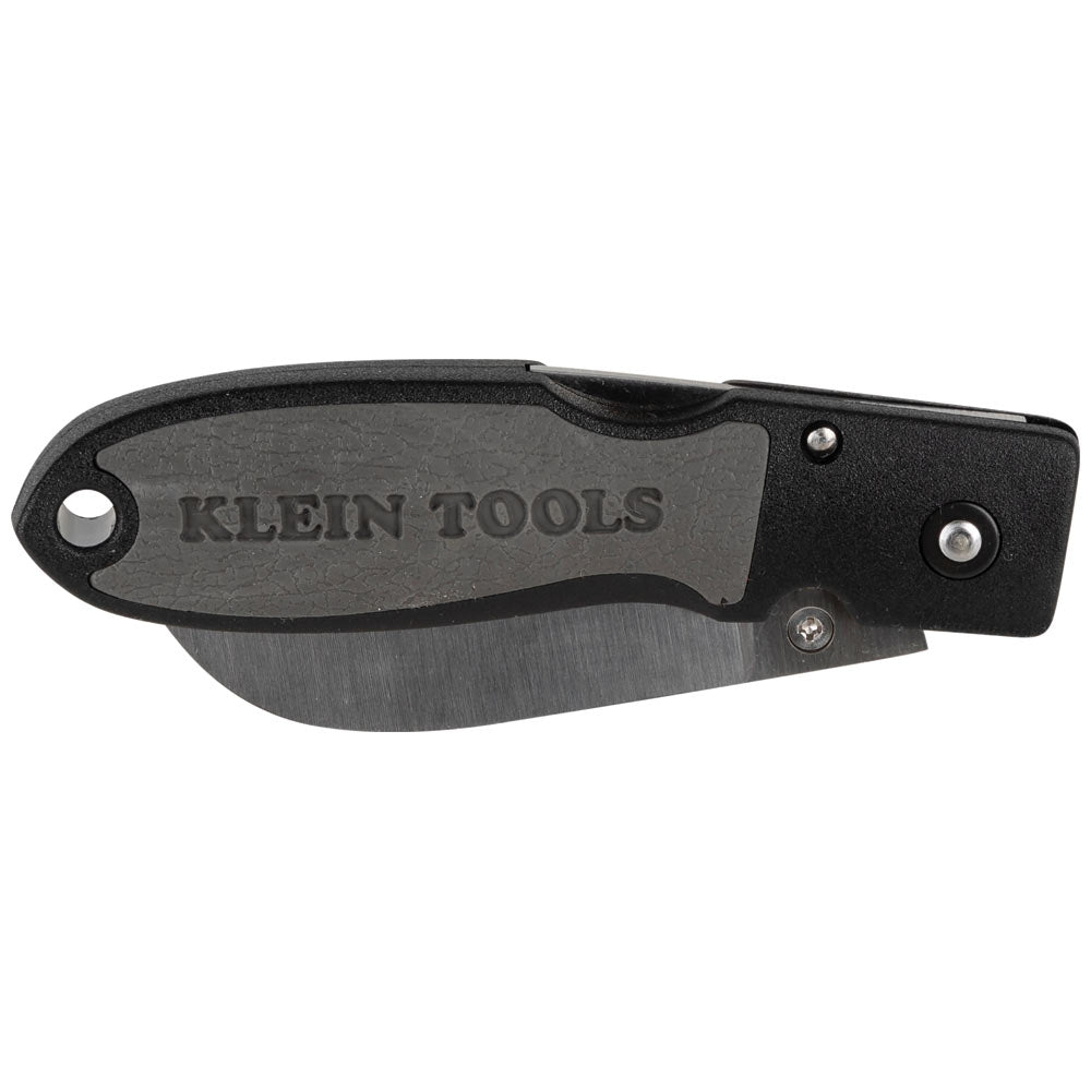 Klein Lightweight Lockback Knife 2-1/2-Inch Sheepfoot Blade, Black Handle