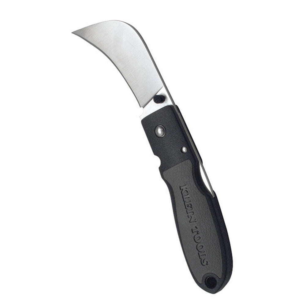 Klein Lockback Knife, 2-5/8-Inch Hawkbill Blade, Black Handle